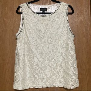 Investments XL Ivory Lace Top